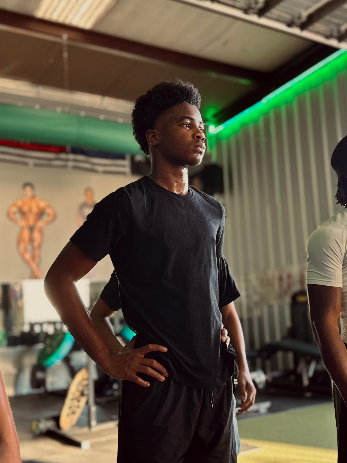 DUB Athletic athlete in a black shirt at the gym